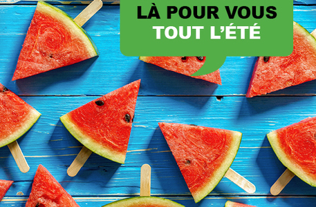 Nous restons ouverts pendant l'été!