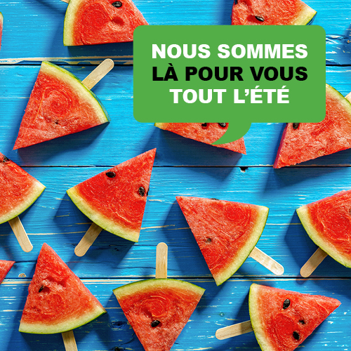 Nous restons ouverts pendant l'été! Nous restons ouverts pendant l'été!