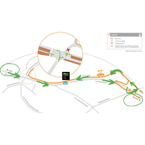 Verkeershinder door werkzaamheden in Zellik Verkeershinder door werkzaamheden in Zellik