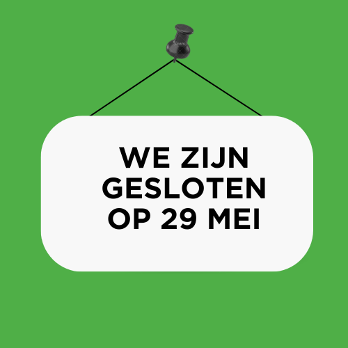 Onze filialen zijn gesloten op 29 mei