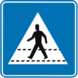 Verkeersbord F49 voetgangers oversteken