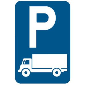 Verkeersbord E9c parkeren vrachtauto's