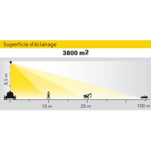 Mât d'éclairage mobile LED hybride