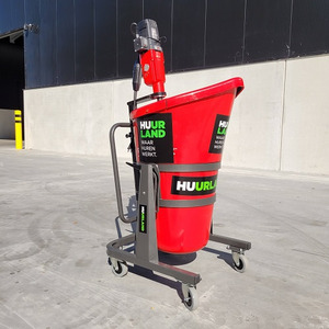 Mengmachine op zwenkwielen