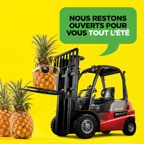 Nous restons ouverts pendant l'été!