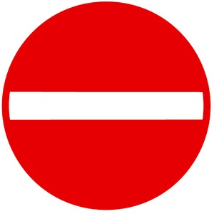 Panneau C1 sens interdit