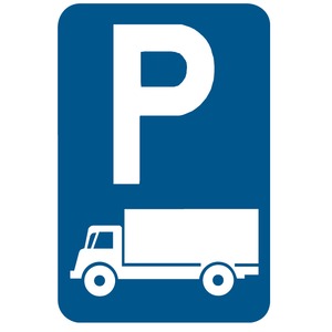 Verkeersbord E9c parkeren vrachtauto's