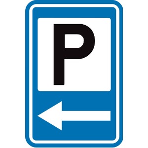 Verkeersbord F59b Parking naar Links