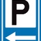 Verkeersbord F59b Parking naar Links